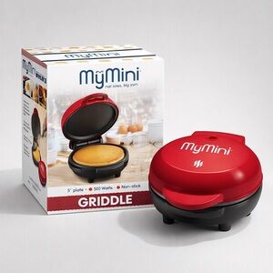 MyMini 5” Nonstick Griddle | NEW SEALED | Mini Pancake Egg Burger Maker - Dorm